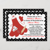 Invitation de Fête de la mariée de cuisine (Devant / Derrière)