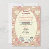 Invitation de Fête de la mariée de cuisson (Devant)