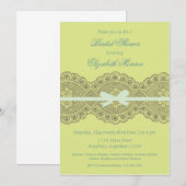 Invitation de Fête de la mariée "de dentelle (Devant / Derrière)