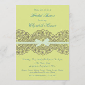 Invitation de Fête de la mariée "de dentelle