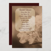 Invitation de Fête de la mariée de fleur (Devant / Derrière)