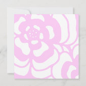 Invitation de Fête de la mariée de fleur rose et (Dos)
