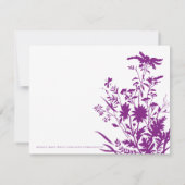 Invitation de Fête de la mariée de fleur sauvage (Dos)