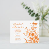 Invitation de Fête de la mariée de fleur sauvage (Debout devant)