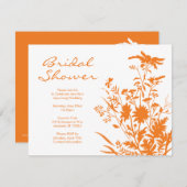 Invitation de Fête de la mariée de fleur sauvage (Devant / Derrière)