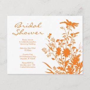Invitation de Fête de la mariée de fleur sauvage