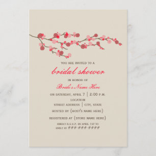 Invitation de Fête de la mariée de fleurs de