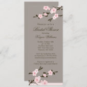 Invitation de Fête de la mariée de fleurs de (Devant / Derrière)