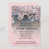 Invitation de Fête de la mariée de fleurs de (Devant / Derrière)