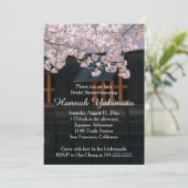 Invitation de Fête de la mariée de fleurs de (Debout devant)