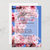 Invitation de Fête de la mariée de fleurs de (Devant / Derrière)