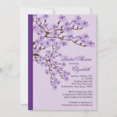 Invitation de Fête de la mariée de fleurs de (Devant)