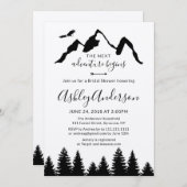 Invitation de Fête de la mariée de forêt de (Devant / Derrière)