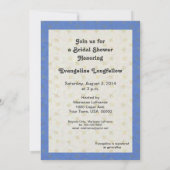 Invitation de Fête de la mariée de gâteau de (Dos)