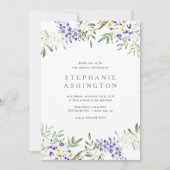 Invitation de Fête de la mariée de glycines (Devant)