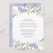 Invitation de Fête de la mariée de glycines (Devant / Derrière)