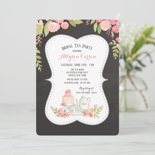 Invitation de Fête de la mariée de goûter (Debout devant)