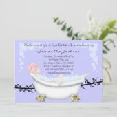 Invitation de Fête de la mariée de jeune mariée de (Debout devant)