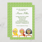 Invitation de Fête de la mariée de jour de spa (Devant / Derrière)
