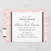 INVITATION DE FÊTE DE LA MARIÉE DE LA DAMASSÉ (Devant / Derrière)