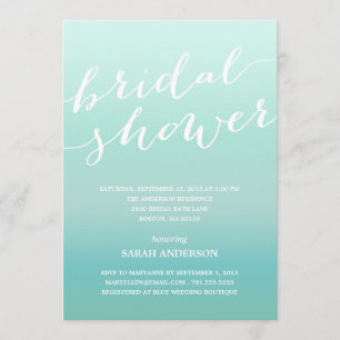 INVITATION DE FÊTE DE LA MARIÉE DE LA DOUCHE