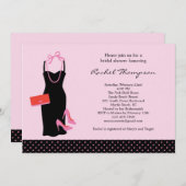 Invitation de Fête de la mariée de LBD (Devant / Derrière)