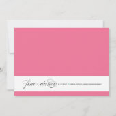 INVITATION DE FÊTE DE LA MARIÉE DE L'ÉLÉGANCE (Dos)