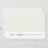 INVITATION DE FÊTE DE LA MARIÉE DE L'ÉLÉGANCE (Dos)