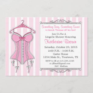 Invitation de Fête de la mariée de lingerie