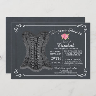 Invitation de Fête de la mariée de lingerie de