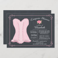 Invitation de Fête de la mariée de lingerie de