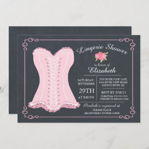 Invitation de Fête de la mariée de lingerie de