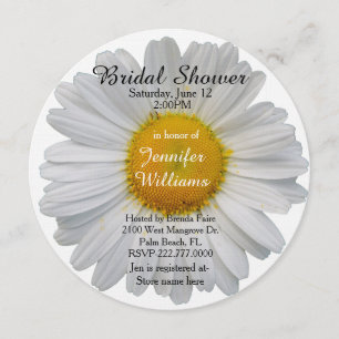 Invitation de Fête de la mariée de marguerite