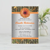 Invitation de Fête de la mariée de marguerite (Debout devant)