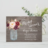 Invitation de Fête de la mariée de Marsala de pot (Debout devant)