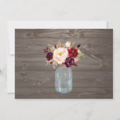 Invitation de Fête de la mariée de Marsala de pot (Dos)