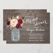 Invitation de Fête de la mariée de Marsala de pot (Devant / Derrière)