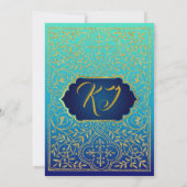 Invitation de Fête de la mariée de mille et une (Dos)