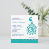 Invitation de Fête de la mariée de paon (Debout devant)