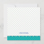 Invitation de Fête de la mariée de paon (Dos)