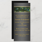 Invitation de Fête de la mariée de paon (Devant / Derrière)