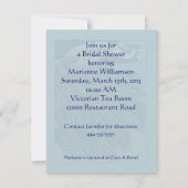 Invitation de Fête de la mariée de paon de Nouveau (Dos)