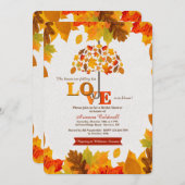 Invitation de Fête de la mariée de parapluie de (Devant / Derrière)