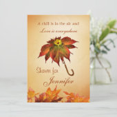 Invitation de Fête de la mariée de parapluie de (Debout devant)