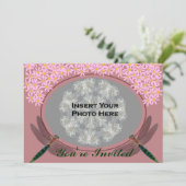 Invitation de Fête de la mariée de photo de (Debout devant)