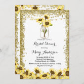 Invitation de Fête de la mariée de pot de maçon (Devant / Derrière)