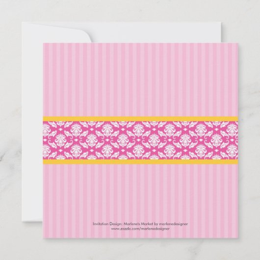 Invitation de Fête de la mariée de pot de thé (Dos)