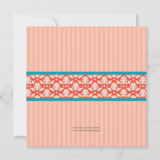 Invitation de Fête de la mariée de pot de thé (Dos)