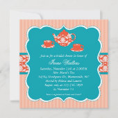 Invitation de Fête de la mariée de pot de thé (Devant)