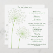 Invitation de Fête de la mariée de Queen'sAnne (Devant / Derrière)